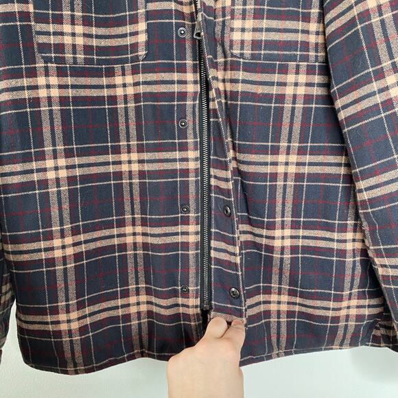 LEVIS Men’s Plaid Flannel Shacket Zip Snap Closure Lined Size Medium - Picture 6 of 11